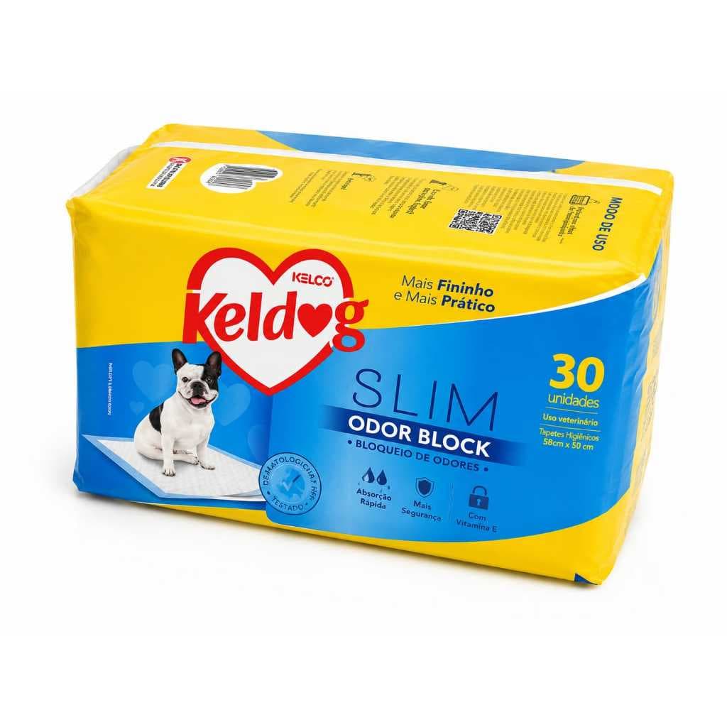 Tapete Higiênico Keldog Slim Odor Block 30 Unidades 80x60