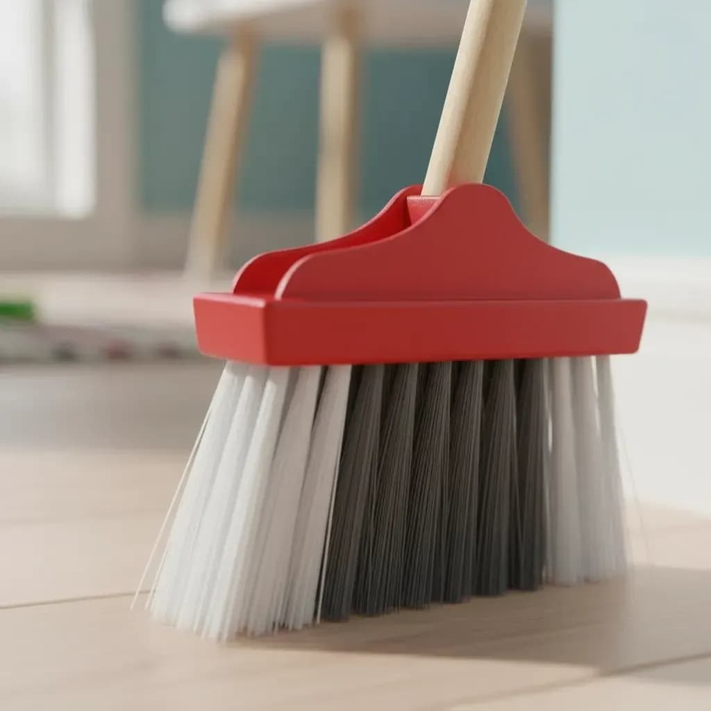 Kit De Limpeza Infantil Completo 3 Peças - Vassoura, Rodo E Pá
