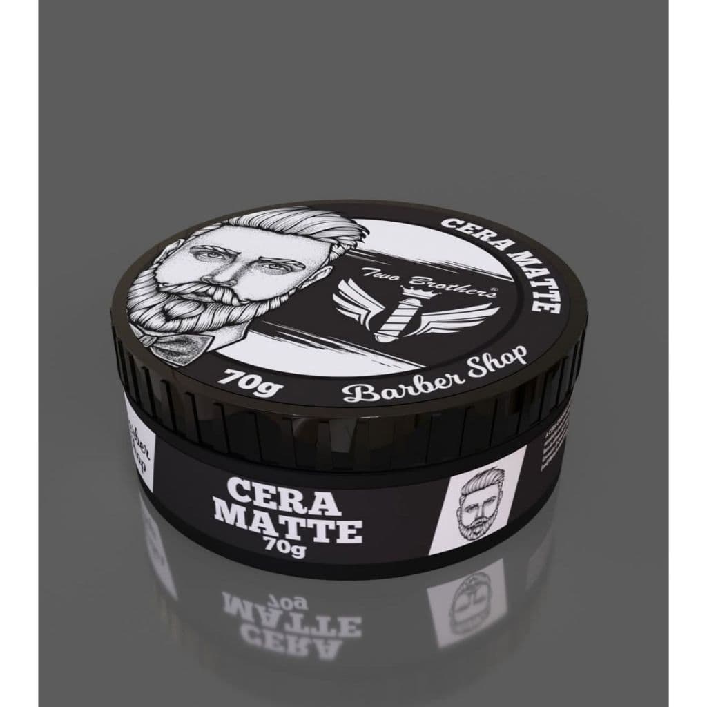 Cera Modeladora Matte Two Brothers 70g Pomada Efeito Seco Sem Brilho Fixação Forte Cabelo E Barba