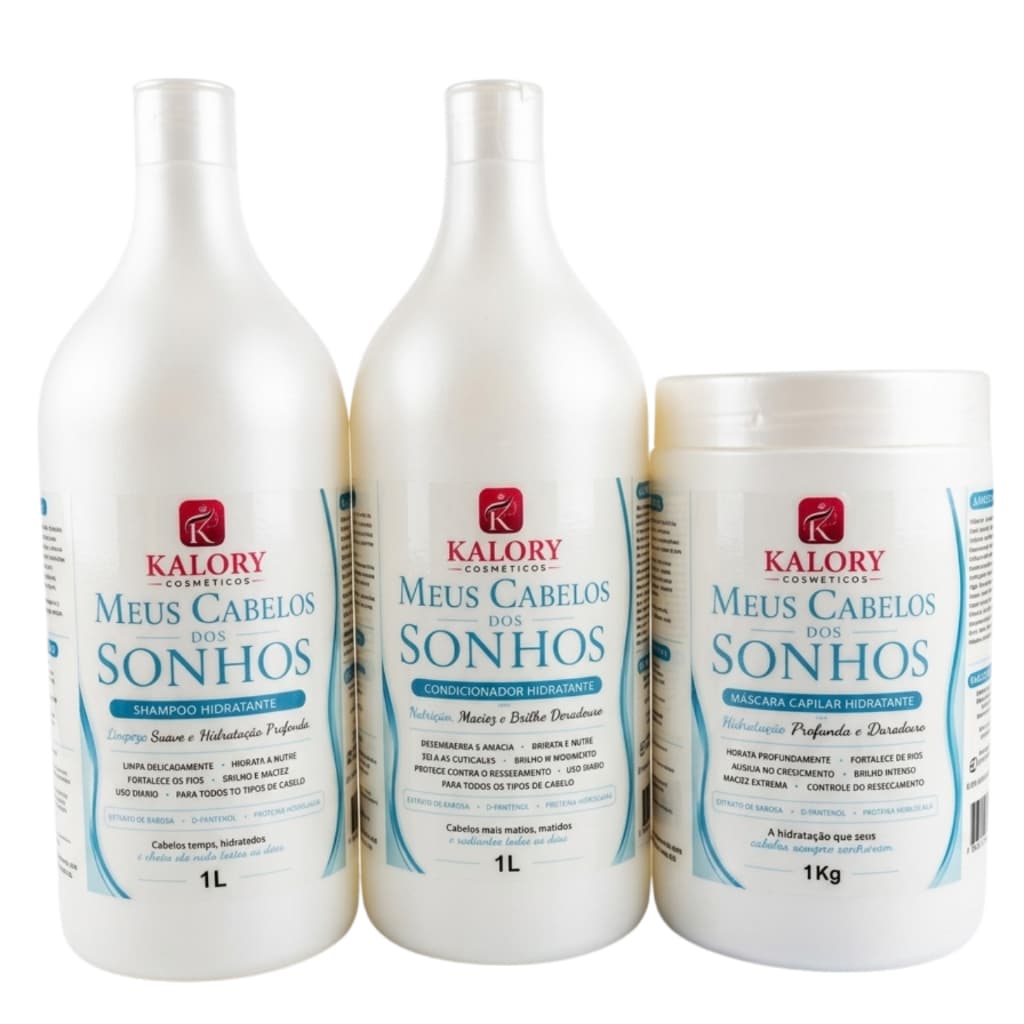 Kit Capilar Meus Cabelos dos Sonhos Tratamento Hidratante para Todos os Cabelos