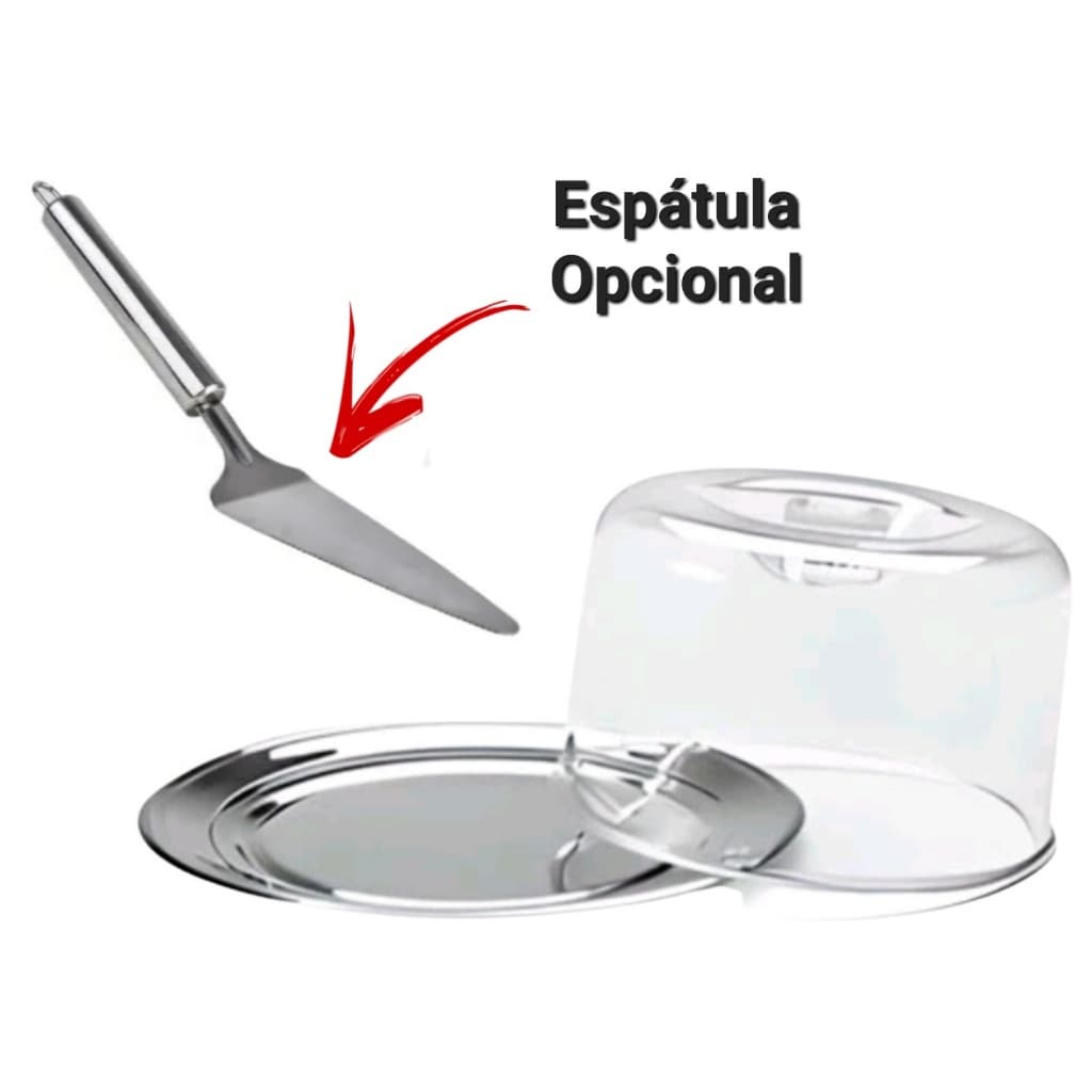 Queijeira de Inox com Tampa Boleira Armazenar Queijo Bolo doces