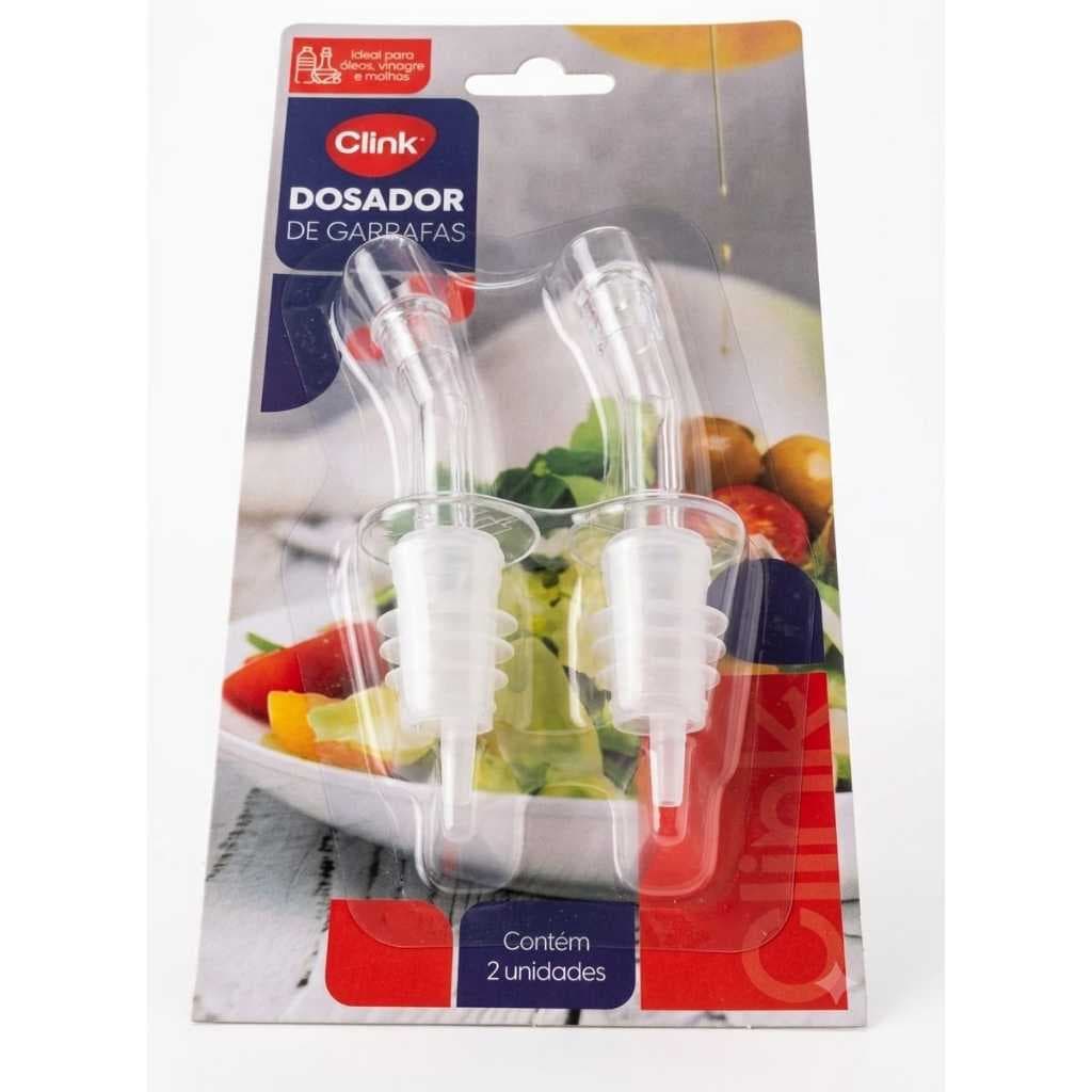 Kit Bico Dosador Rolha Garrafa Bico Dosador Azeite Bebidas Profissional Cristal
