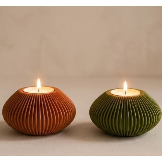 Kit 2 Porta Velas Decorativos Sala Aparador Japandi Boho Moderno