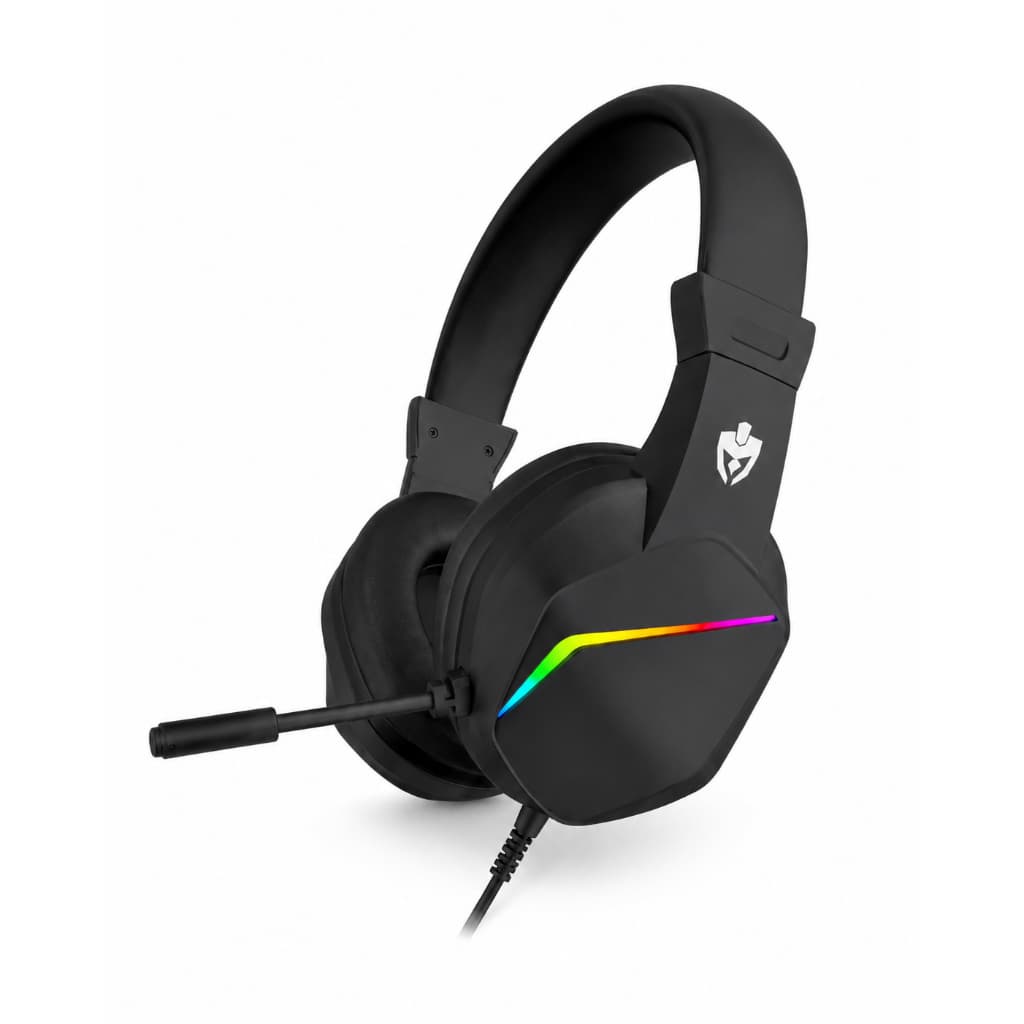 Headset Gamer Fone de Ouvido Evolut Eg310 Rocker Led Rainbow Conector Usb cor preto