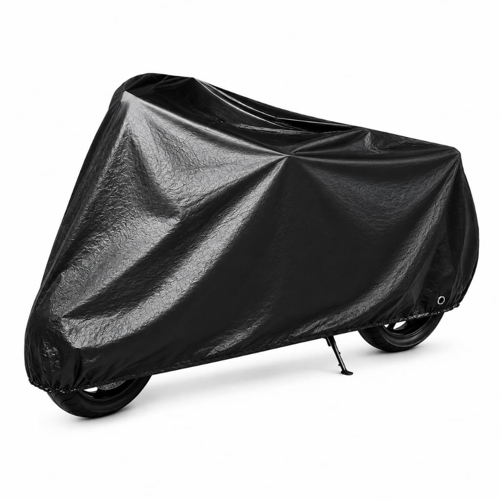 Capa Cobrir Moto Couro Forrada Impermeável Protege Sol Chuva Anti-Risco