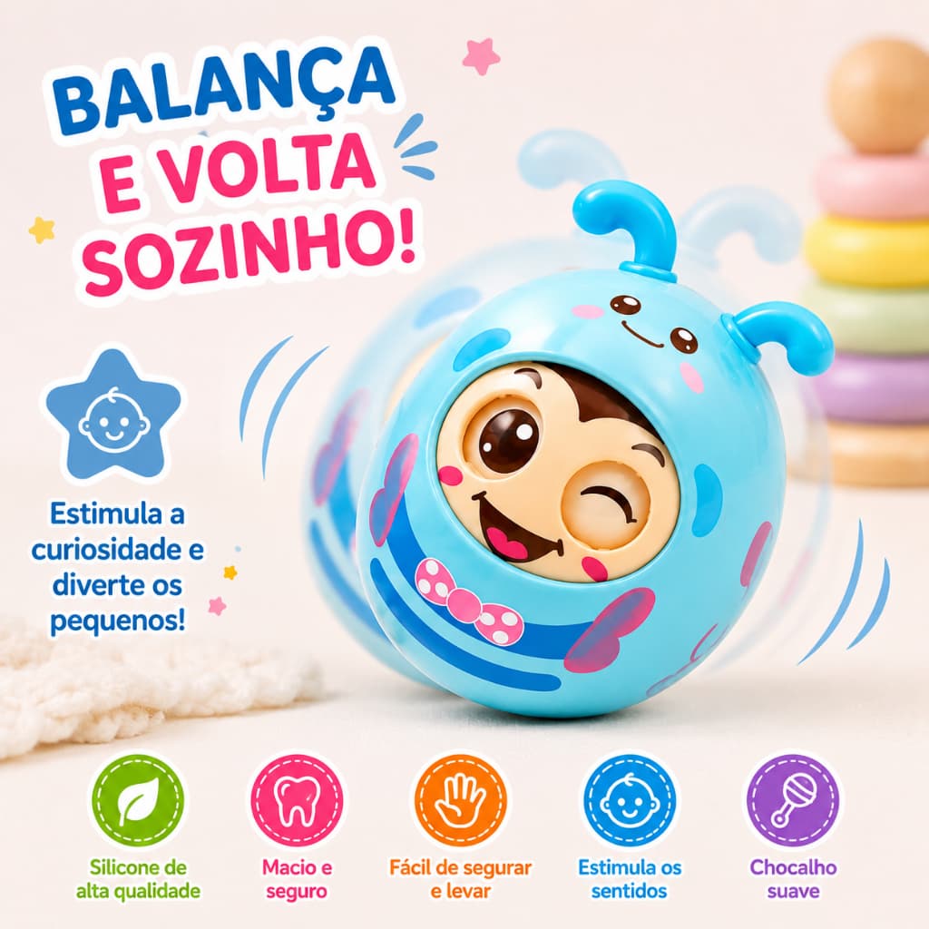 Brinquedo Bebe e Crianças Chocalho Mordedor De Silicone Abelha que Pisca Estimulo Sensorial