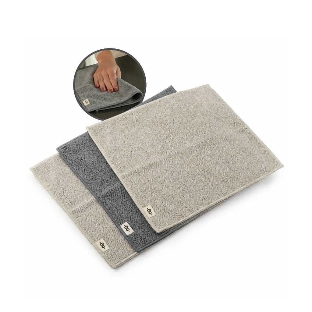 Kit Panos De Limpeza Microfibra 3 Unidades Multiuso 30x30cm Automotiva Casa Vidros - Ou