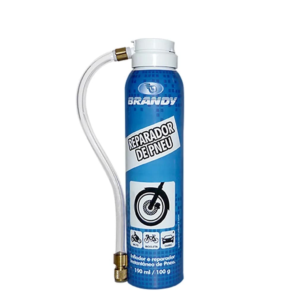 KIT 2  REPARADOR DE PNEUS SPRAY MOTO CARRO BICICLETA  190ML - BRANDY