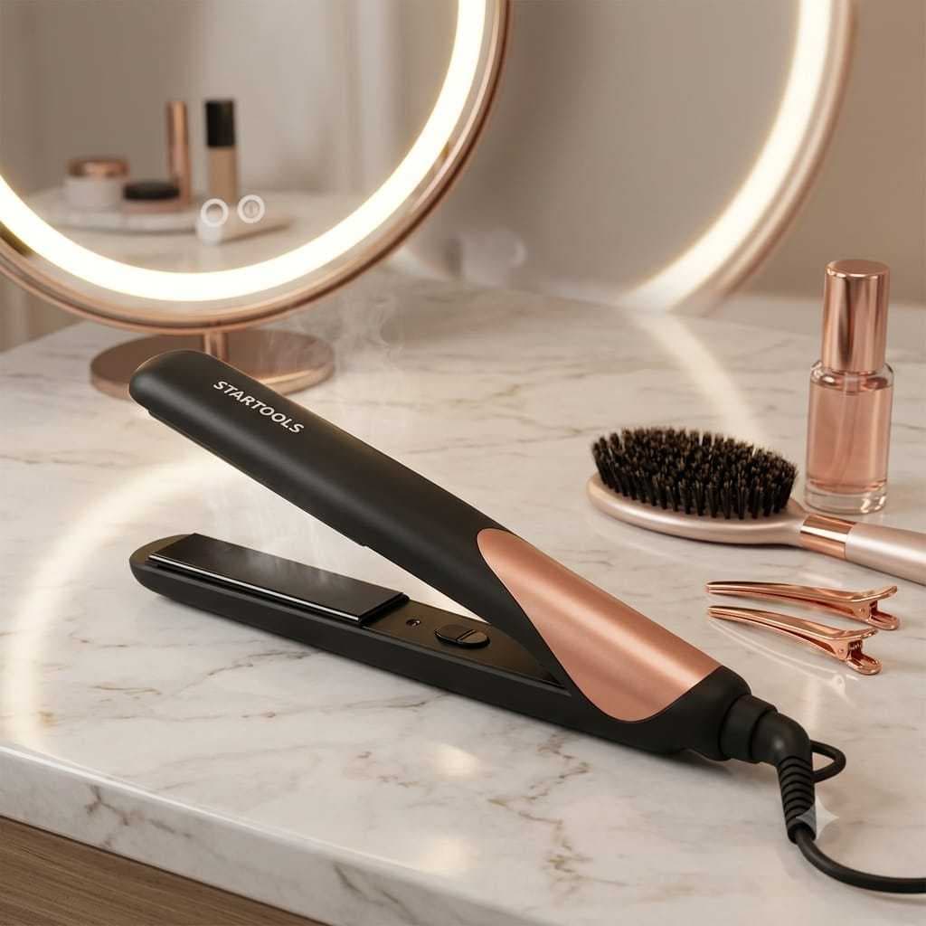 Prancha Chapinha Profissional Cabelo 50w Bivolt Alisador Termico Rosa 110W/220W