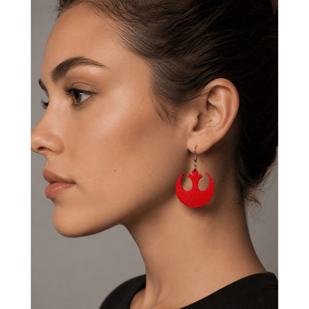 Brinco Star Wars Símbolo Rebeldes Estilo Galáctico 3cm Acessório Geek Moda Feminina
