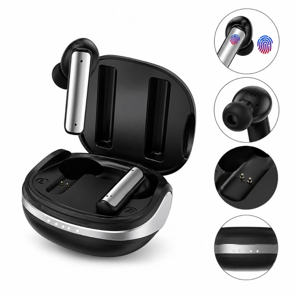 Fone de Ouvido Bluetooth TWS Android e iPhone Original Basike com Microfone