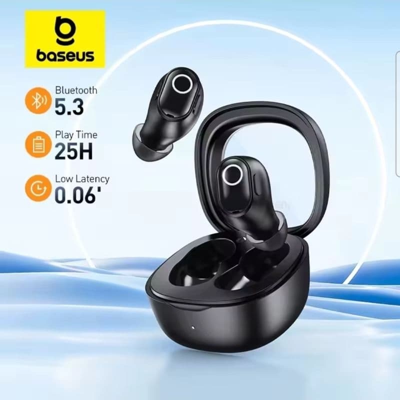 Fone de Ouvido Bluetooth Baseus Bowie WM02 Original – Bluetooth 5.3 | Baixa Latência | Até 25h de Bateria