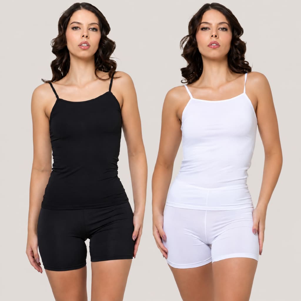 Kit 2 Regata Feminina Segunda Pele Alça Fina Conforto Camiseta Não Marca Casual Camisete