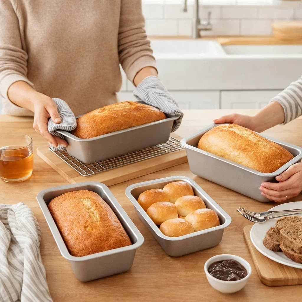 Kit 3 Formas Alumínio Assar Pão Tamanhos Variados Antiaderente Cozinha Imperdível