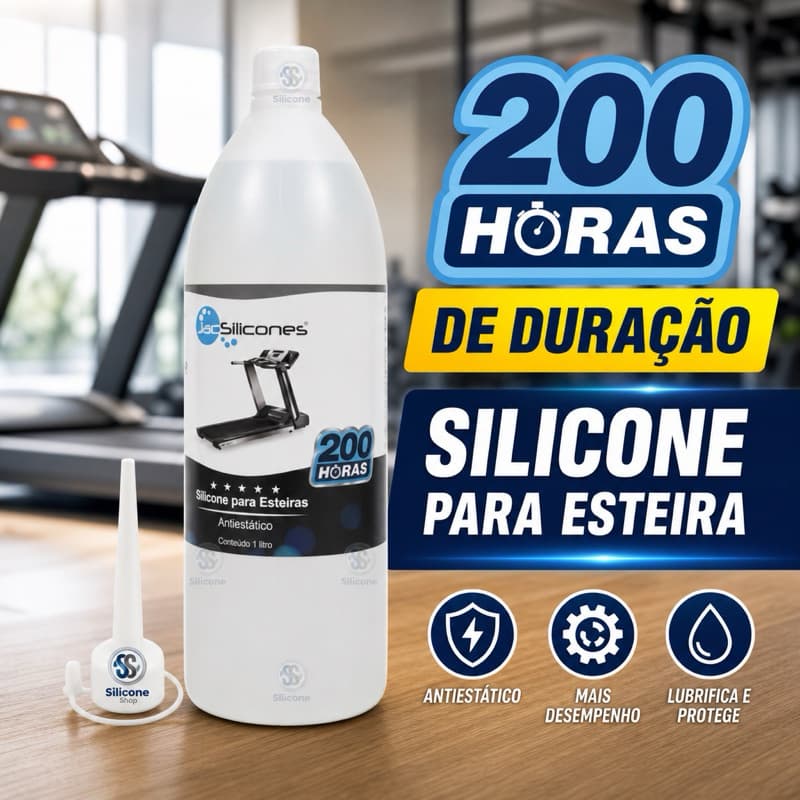 Silicone lubrificante para esteiras 1 litro 200 horas Jac Silicones 100% puro