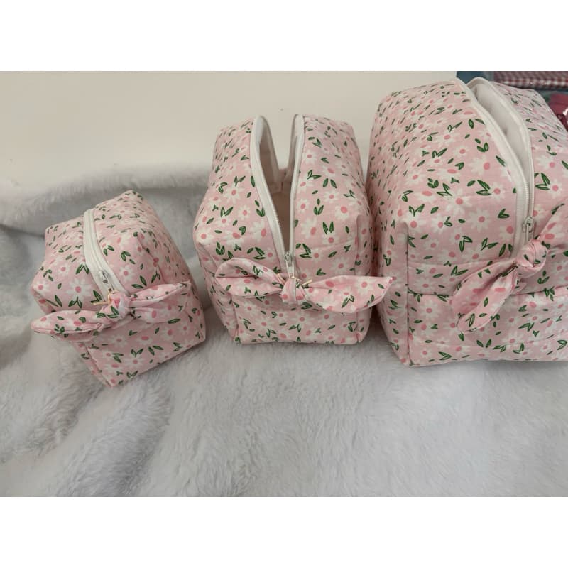 Bolsas xadrez acolchoada necessaire porta maquiagem make up bag estojo