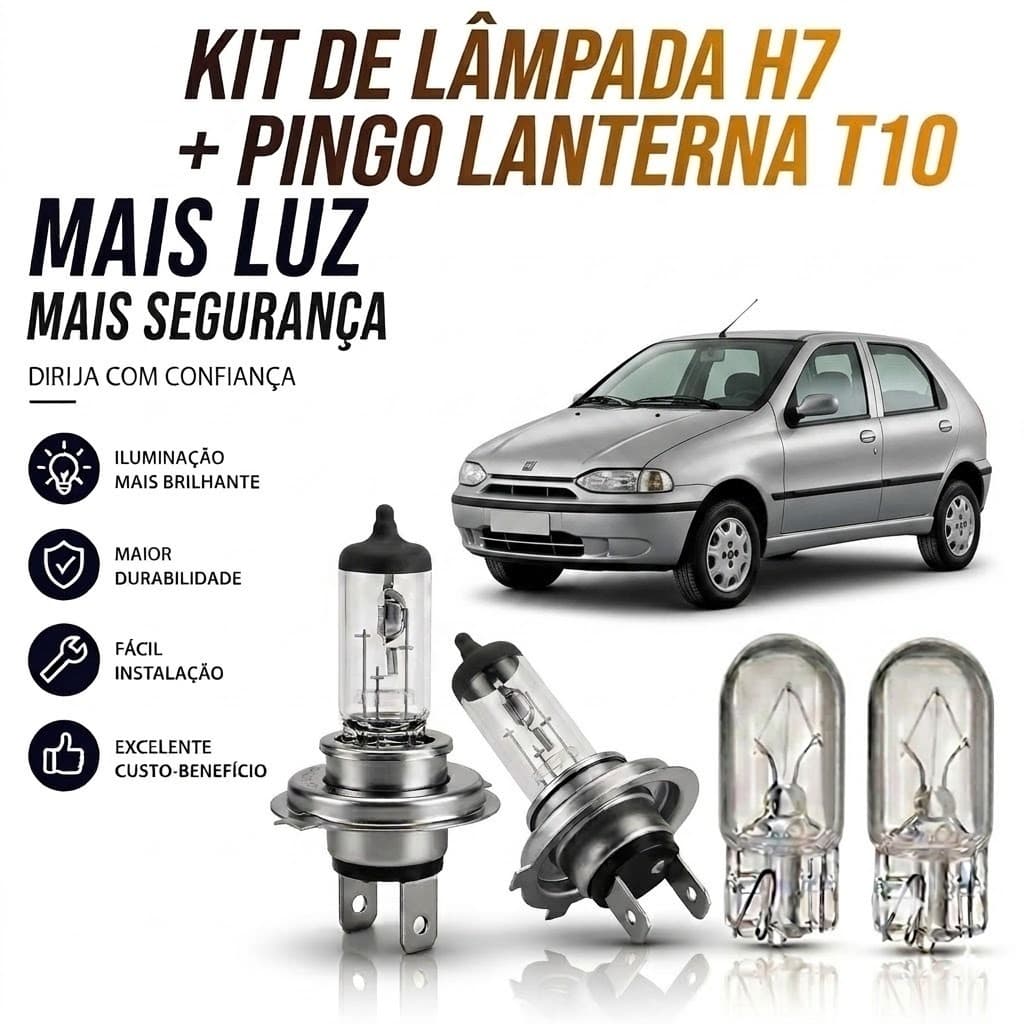 Lampada farol BAIXO / ALTO + LANTERNA PALIO 1996 ATÉ 2002