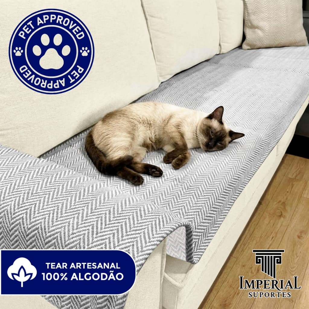 Assento de Sofá Pets Capa Protetora Resistente Proteção Conforto 100% Algodão Lavável a Máquina