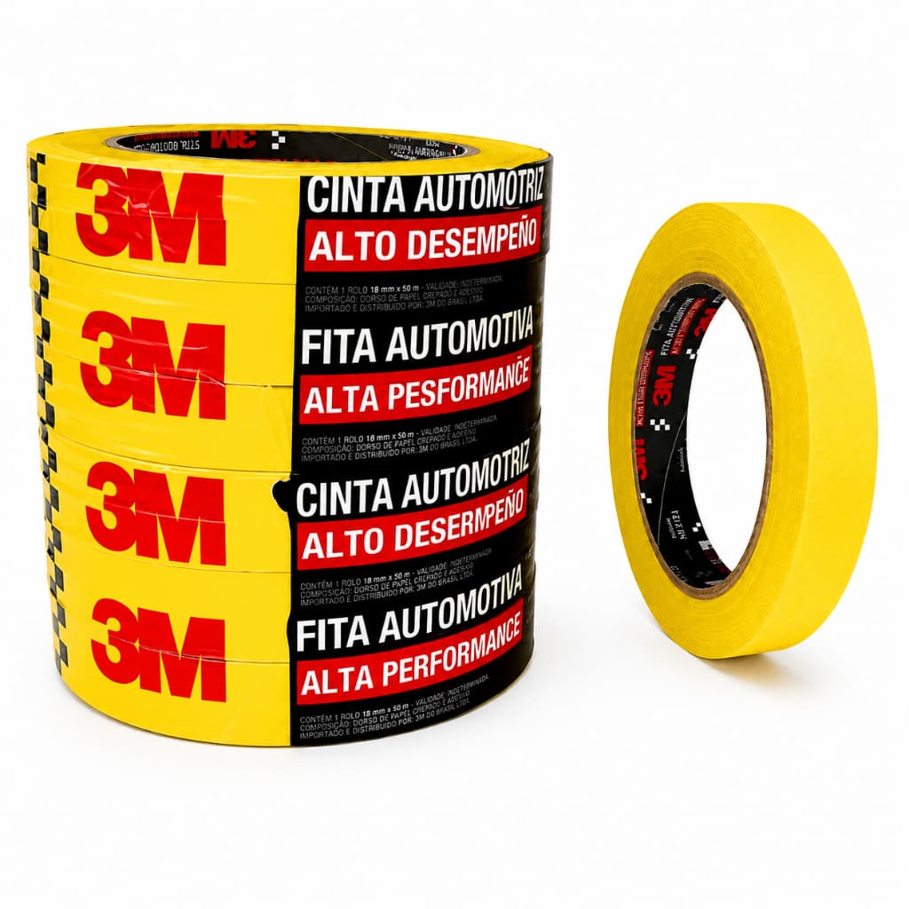 FITA CREPE 3M AUTOMOTIVA ALTA PERFORMANCE 18mmX40M