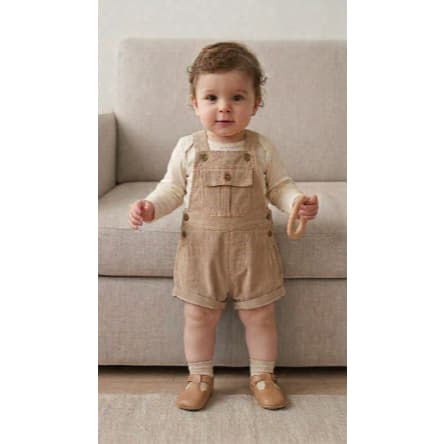 Jardineira Infantil Menino Salopete Sarja Premium -  Tam 1 a 3 anos