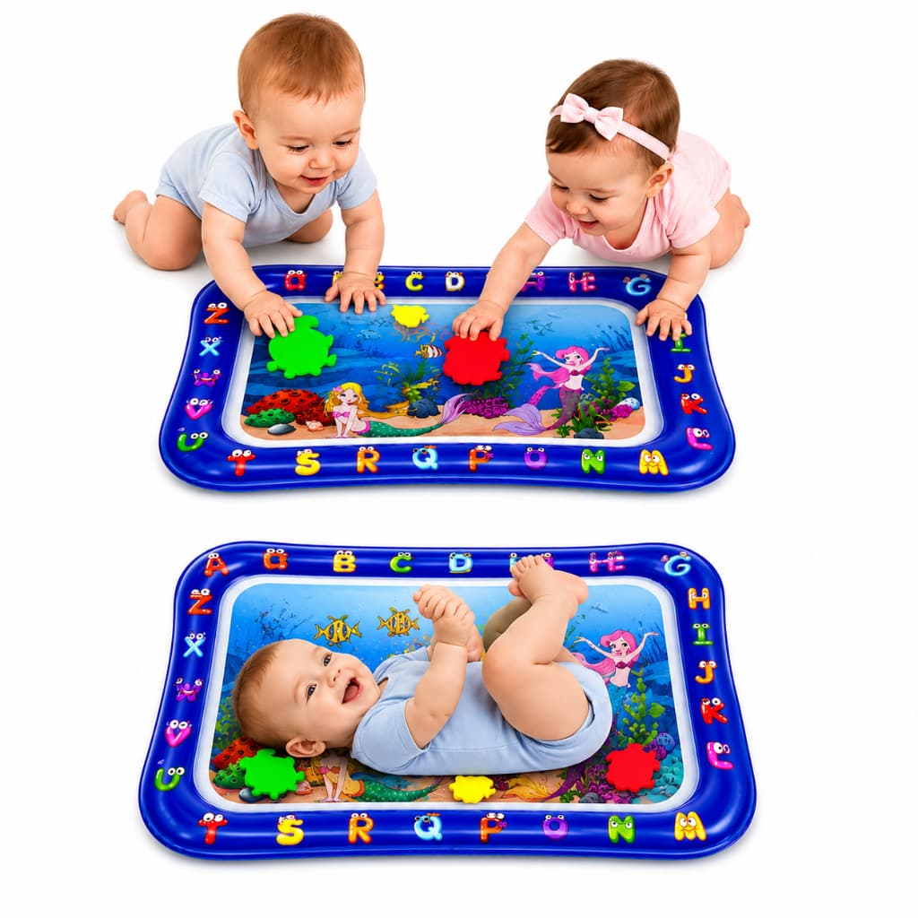 Tapete Infantil Bebê Inflável Grande Água Atividades Sensorial Almofada Menino e Menina