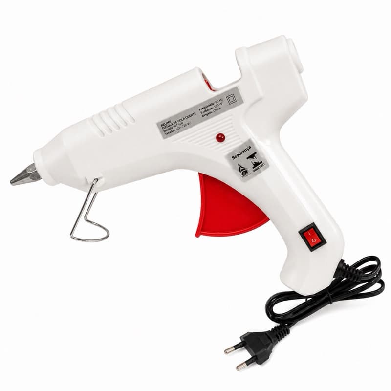 Pistola de Cola Quente Bivolt 100W com Botão Liga/Desliga