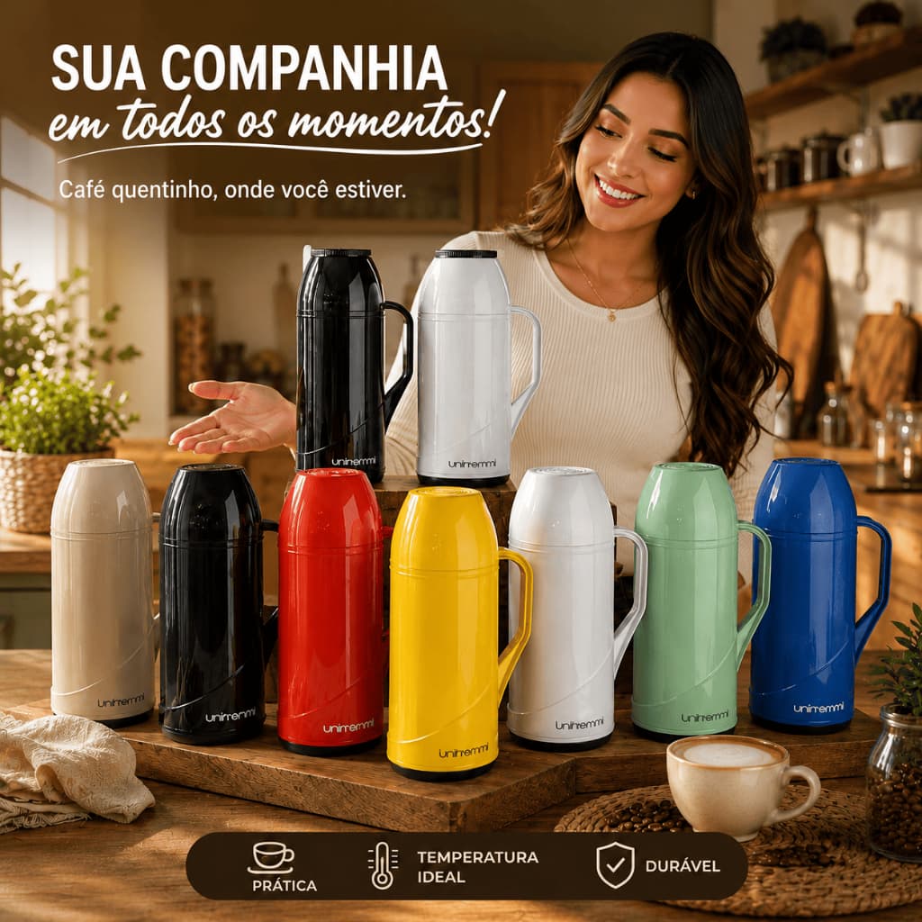 Garrafa Térmica de Água Café Chá Leite Unitermi quente e frio