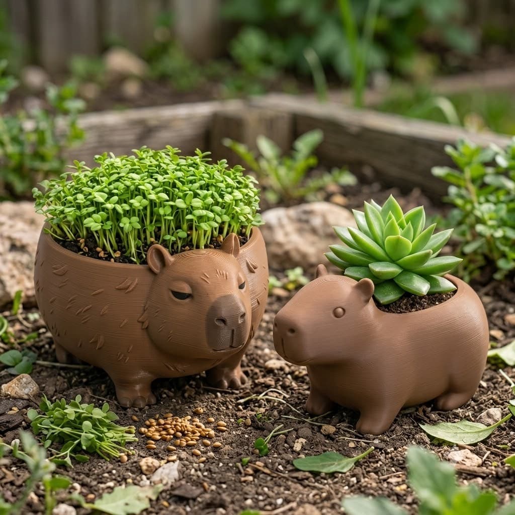 Vaso De Planta Capivara Cachepô Para Suculenta Grande Pequeno