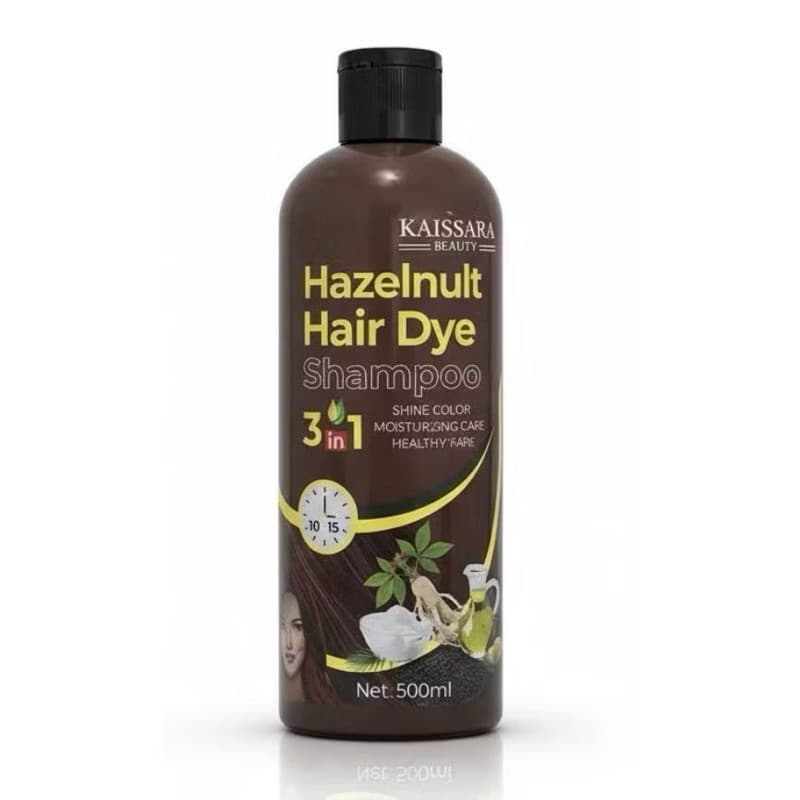 Shampoo Tonalizante Castanho Escuro 3 em 1 Kaissara 500ml Cobre Cabelo Branco Hidrata E Dá Brilho Original