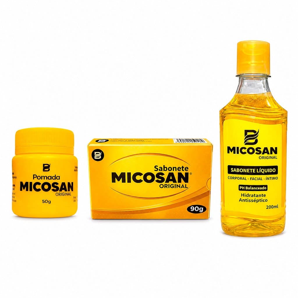 Kit Pomada, Sabonete em Barra e Líquido Micosan Original Baruc Cosméticos - CM0053