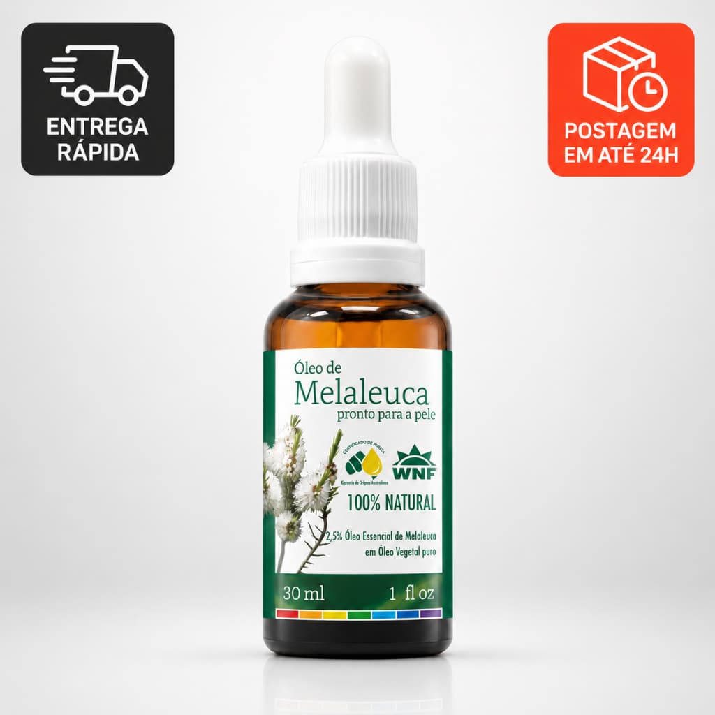 Óleo de Melaleuca WNF Pronto para Pele 30ml Tea Tree Oil Hidratante Facial Corporal