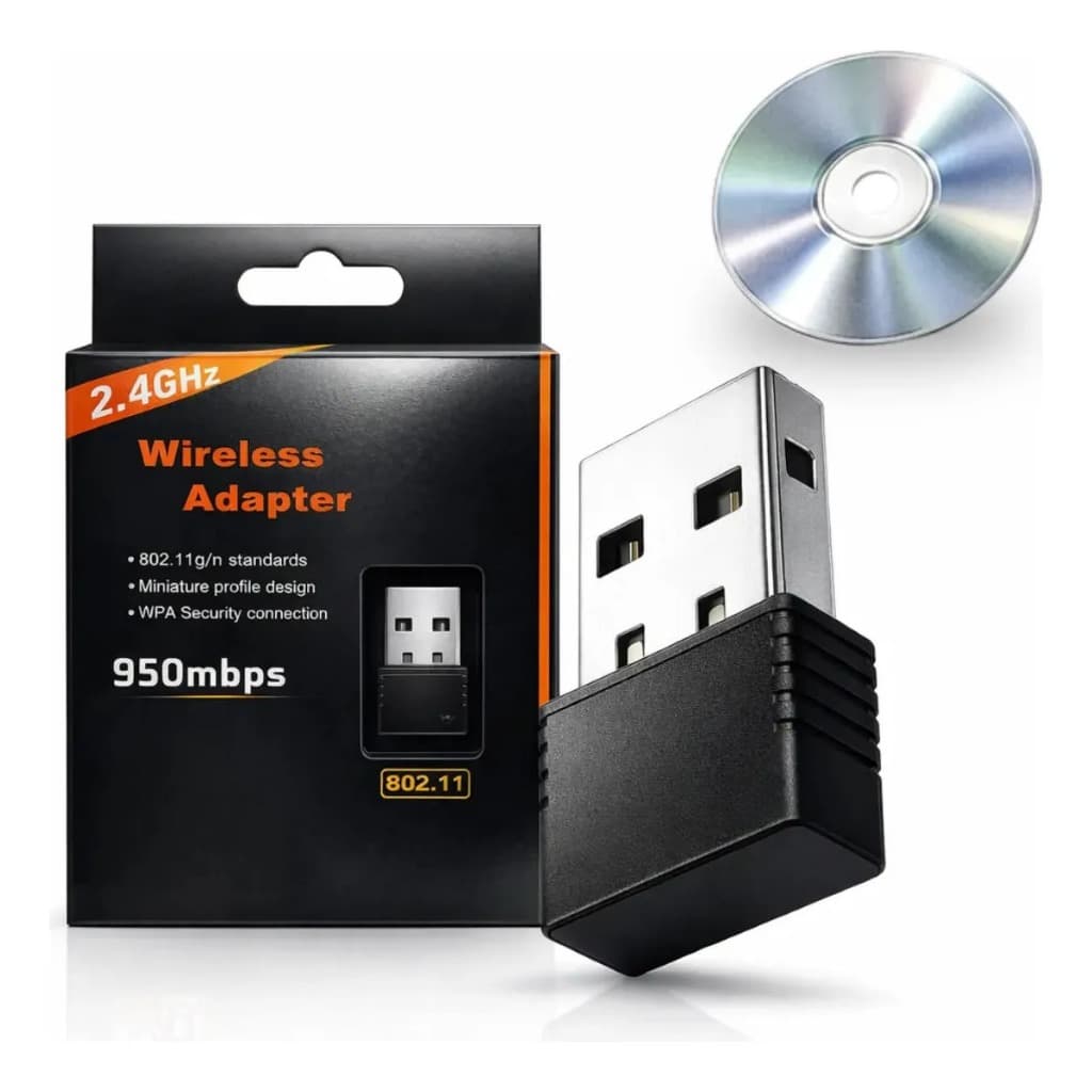 Adaptador USB 2.0 Wireless WiFi Mini - Alta Velocidade e Conexão Rápida e Estável Para PC e Notebook