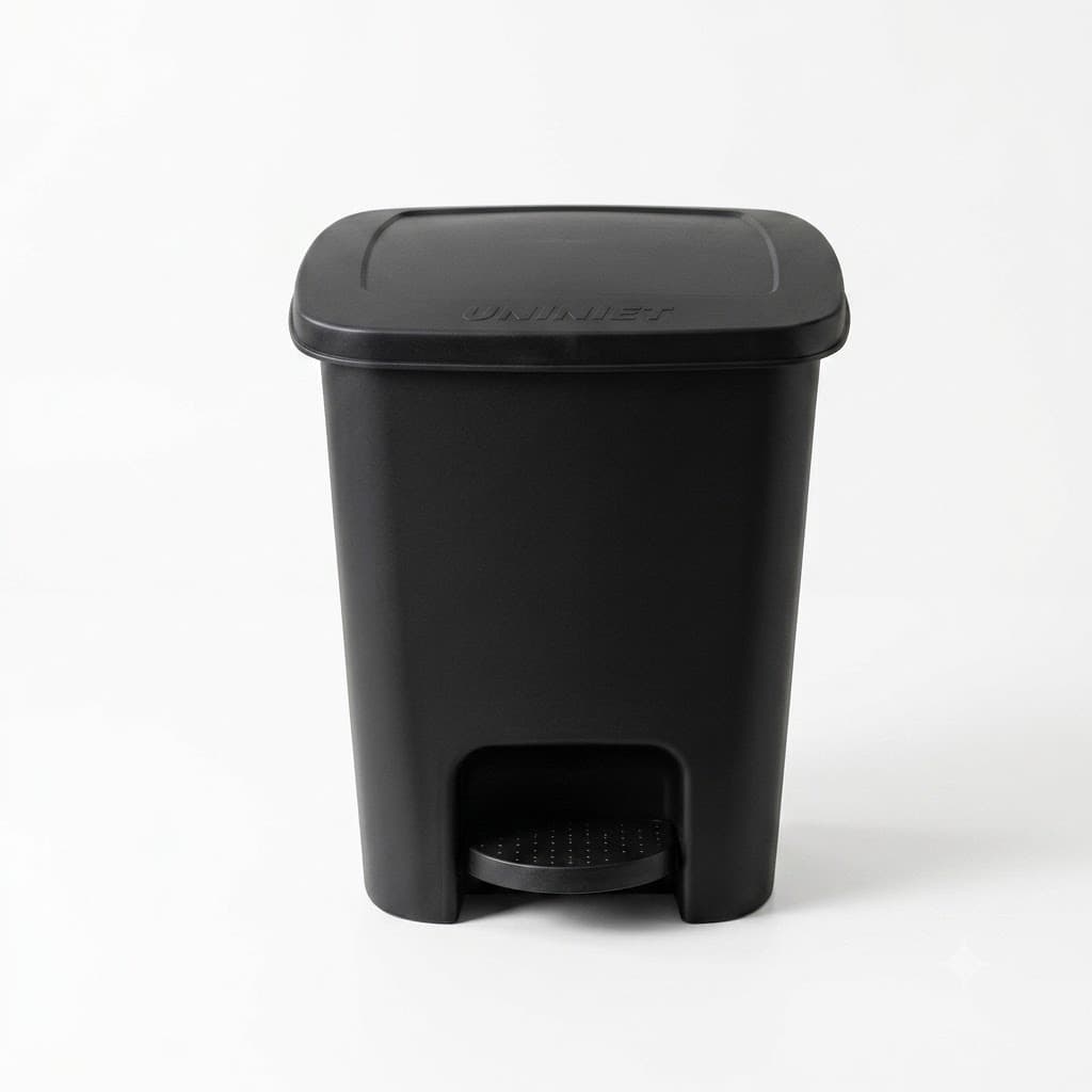 Lixeira Pedal 7l Cozinha Banheiro Tampa Cesto De Lixo Preto