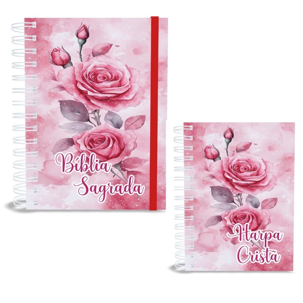 Kit Bíblia Cristã Anote ou Tradicional com Harpa Cristã NVI - personalize o nome na capa 14