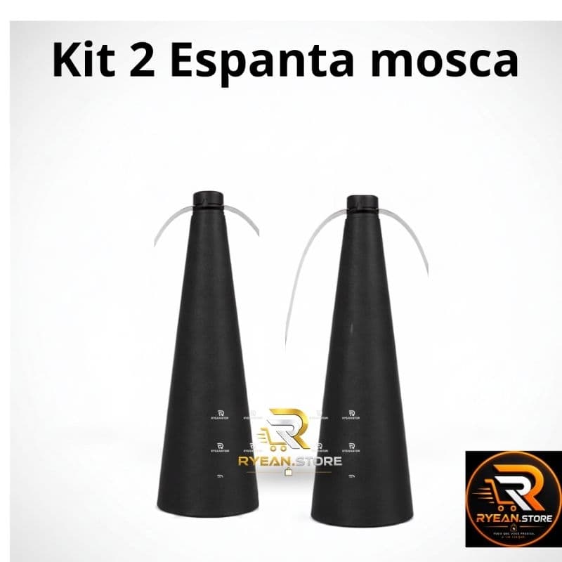 kit Ventilador 2/4/6/10 Repelente proteção de Insetos 25cm Preto espanta mosca mosquito mesa comida