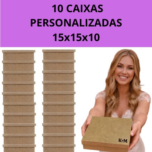 10 Caixa Presente Personalizadas iniciais 15x15x10 Lembrancinha, Madrinha ,Padrinhos caixa 15x15