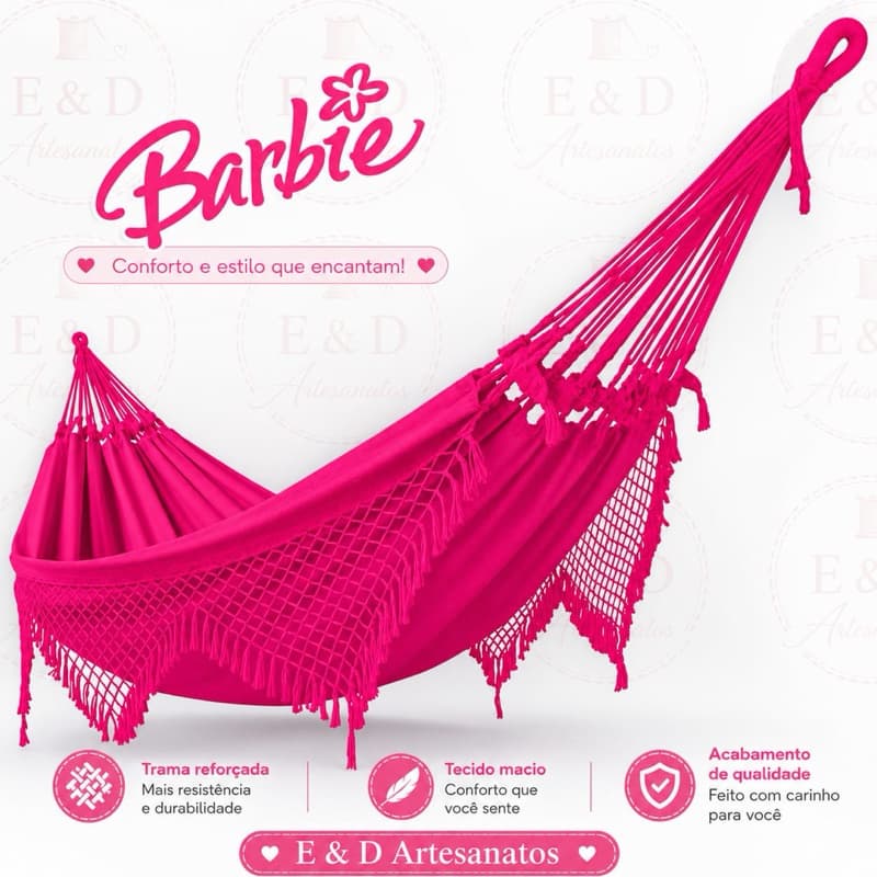 Rede de Descanso Casal Luxo Reforçada Algodão Decorativa
