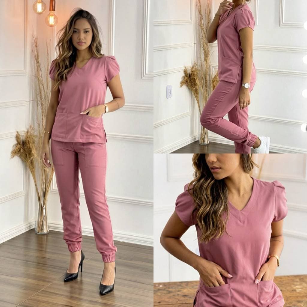 Conjunto Joguer Scrub Pijama Cirurgico Uniforme Alfaitaria