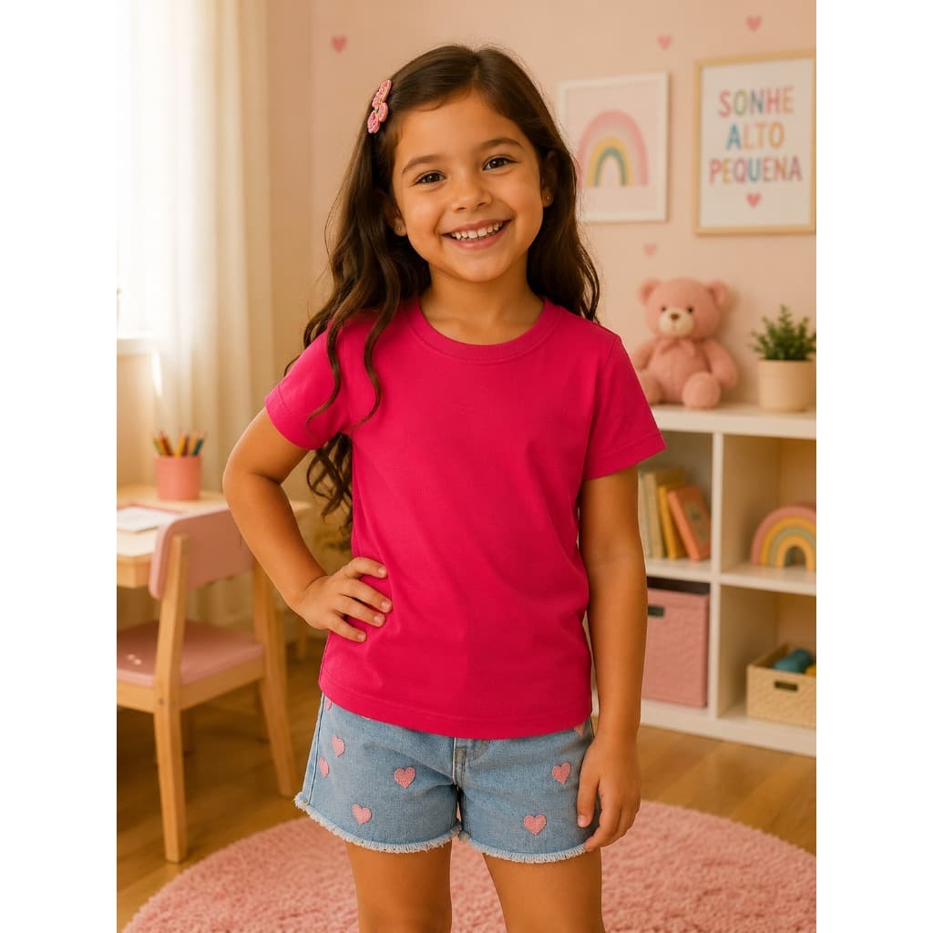 Camiseta Básica Infatil 100% algodão Blusa Infantil