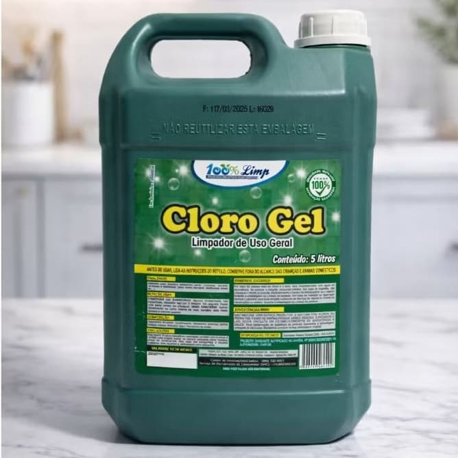 Cloro em Gel Concentrado 5 litros – Limpeza e Desinfecção Fácil