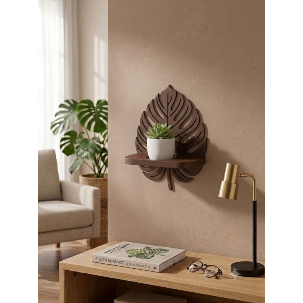 Prateleira de Parede para Suculentas Decorativa Uso Ideal em Escritório Home Office Sala de Estar Várias Cores