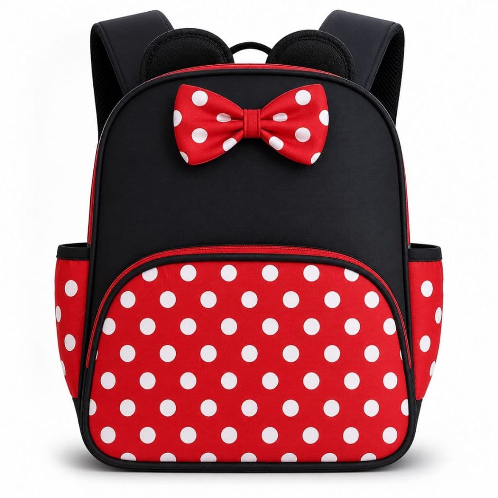 Mochila Menina Poá Laço E Orelhinha Vozz  M4324