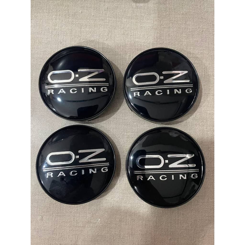 4 Peças de Calotas de Centro de Roda de 60mm com Emblema Oz Racing para Modificação Automotiva e Estilização de Pneus