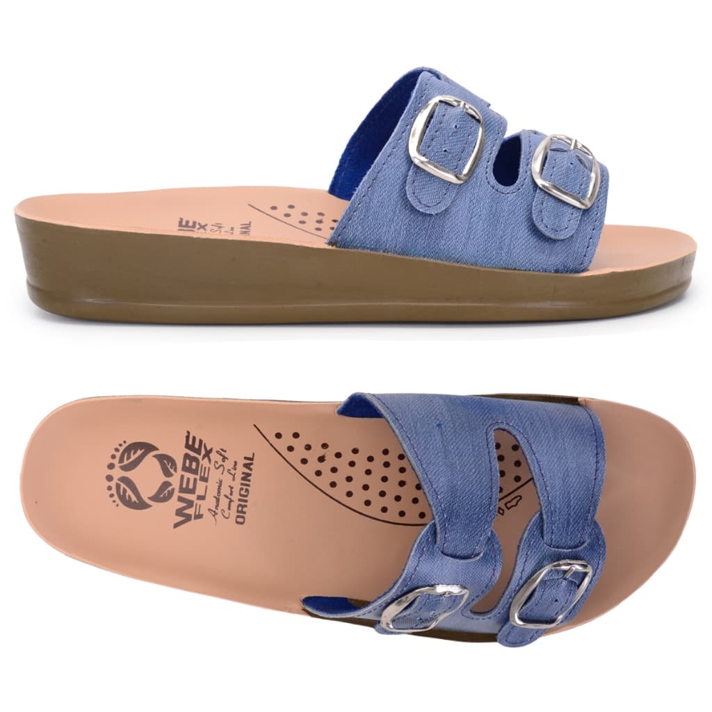 Sandália Ortopédica Feminina Anatômica Novas Cores Jeans Verde Macia Leve Confortável Para Esporão Fascite Plantar Dores