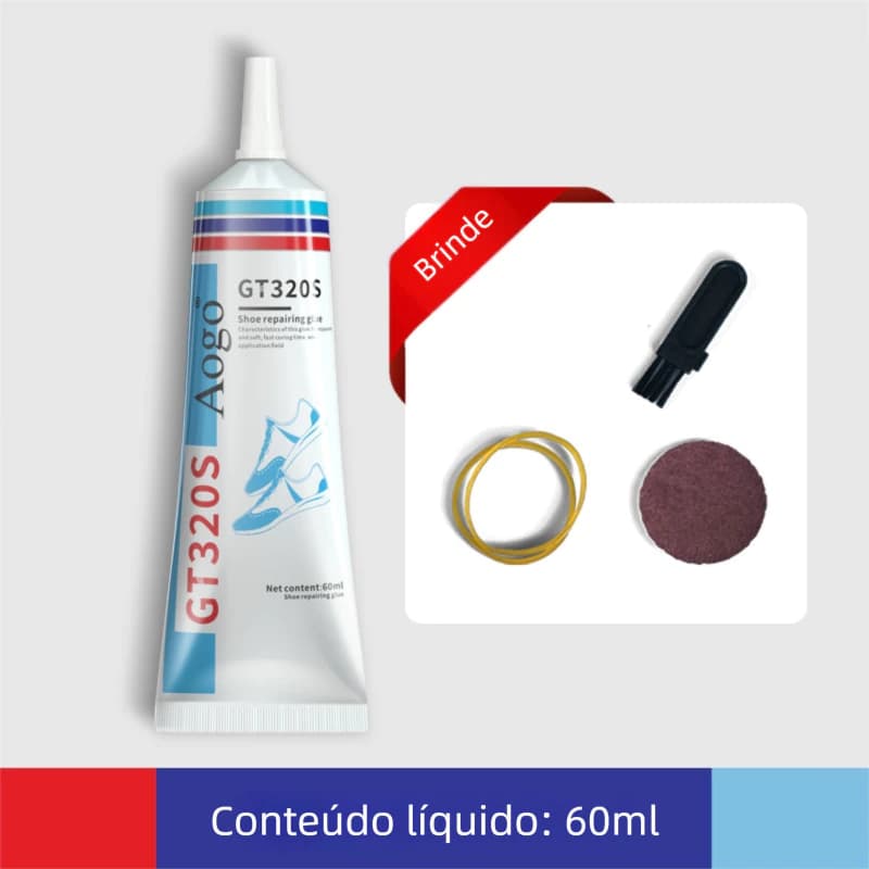 Cola para Sapato - 60ml | Cola Reparação Calçados  | À Prova D'Água | Não Amarela | Para Couro, Tênis, Bota