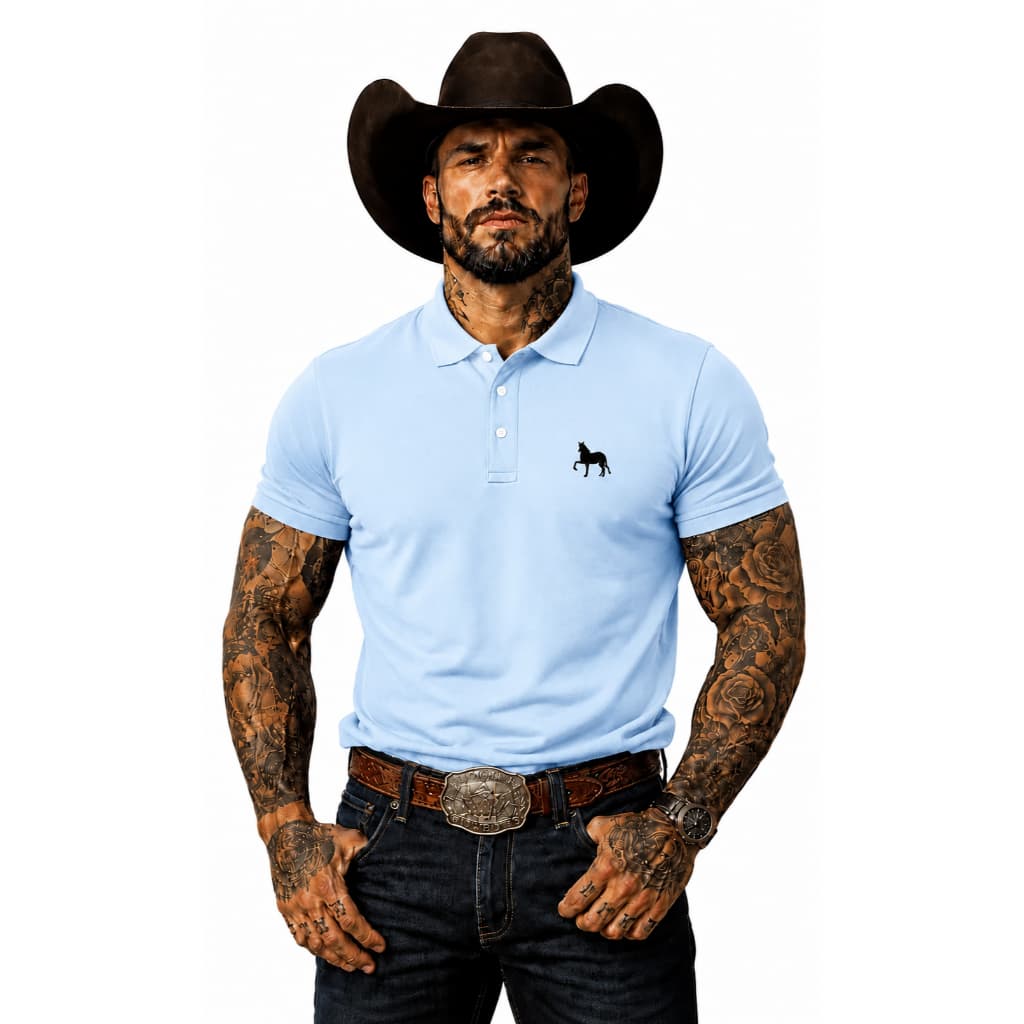 Camisa polo country moda peão masculino Premium alta qualidade