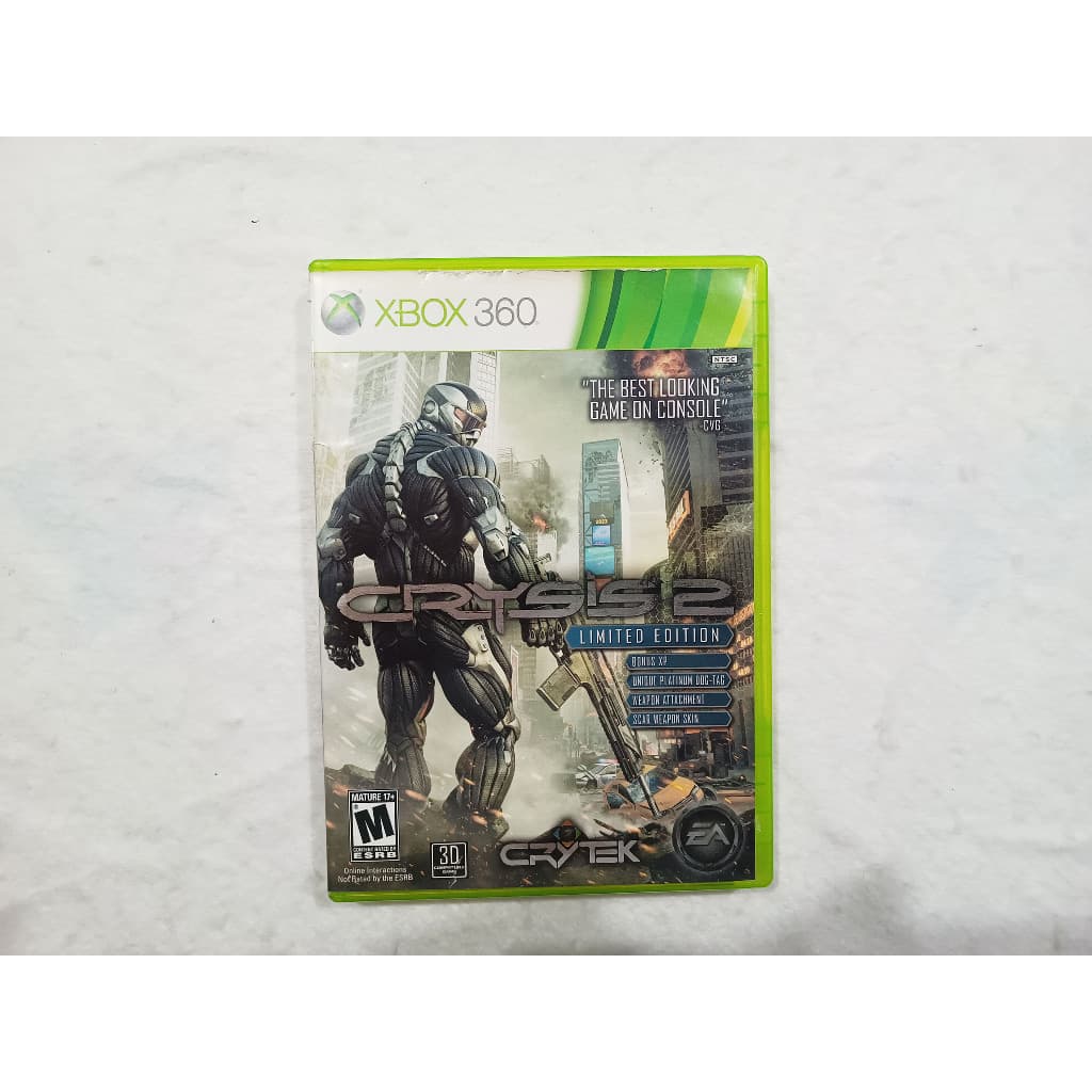 Crysis 2 Com Capa Em Papel Metalizado - Xbox 360 Original