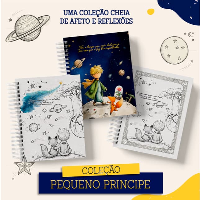 🌟 Agenda 2027 Pequeno Príncipe | Caderno | Fichário | 3 Modelos de Capa