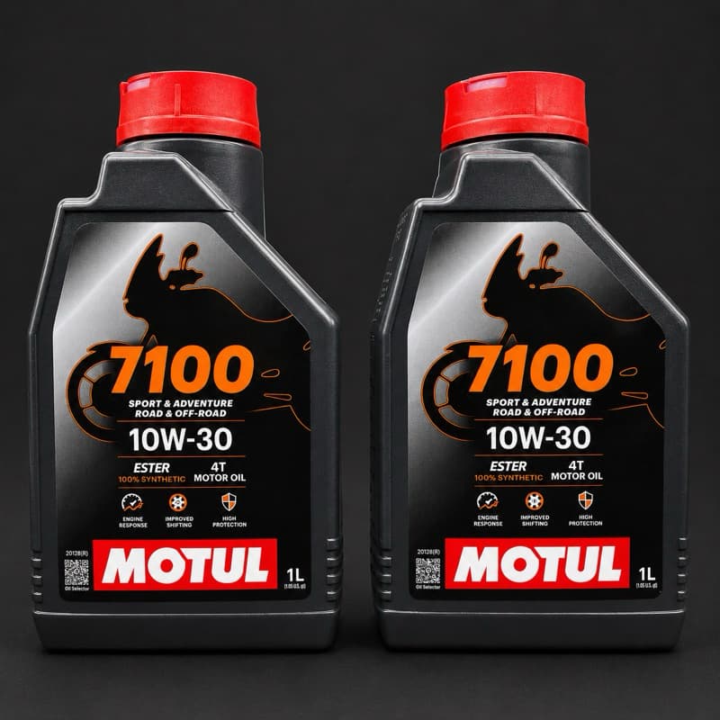 Kit 2 Óleos Motor Motul 7100 10W30 100% Sintético Ester API SP JASO MA2 Moto 4T Original