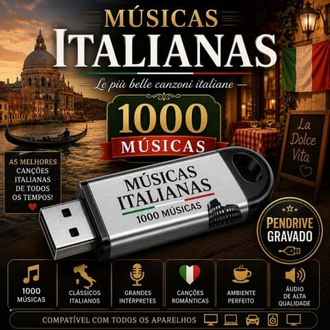 Pendrive De Muicas Música Italianas